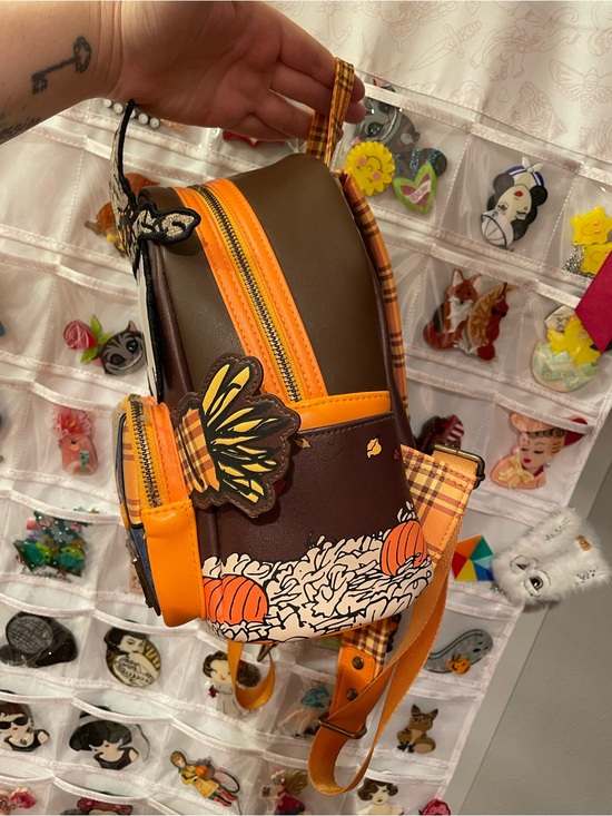 ?PRICE FIRM?NWOT Loungefly Peanuts Snoopy
Scarecrow Costume Backpack+wallet SET main image 10